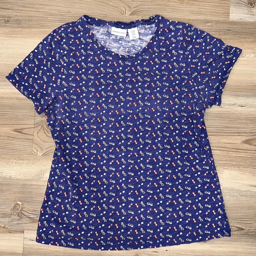 Tabitha Webb Size M Scoop neck short sleeve 100% Cotten tee